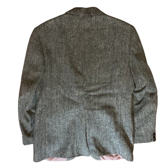 Harris Tweed Mens Sport Coat Gray Hand Woven In Scotland Jack Fraser 44R Wool - Picture 2 of 6